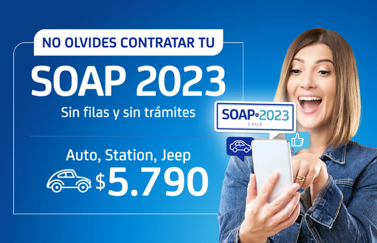 Contrata tu SOAP 2023 para vehículos particulares, transporte público y carga pesada.
